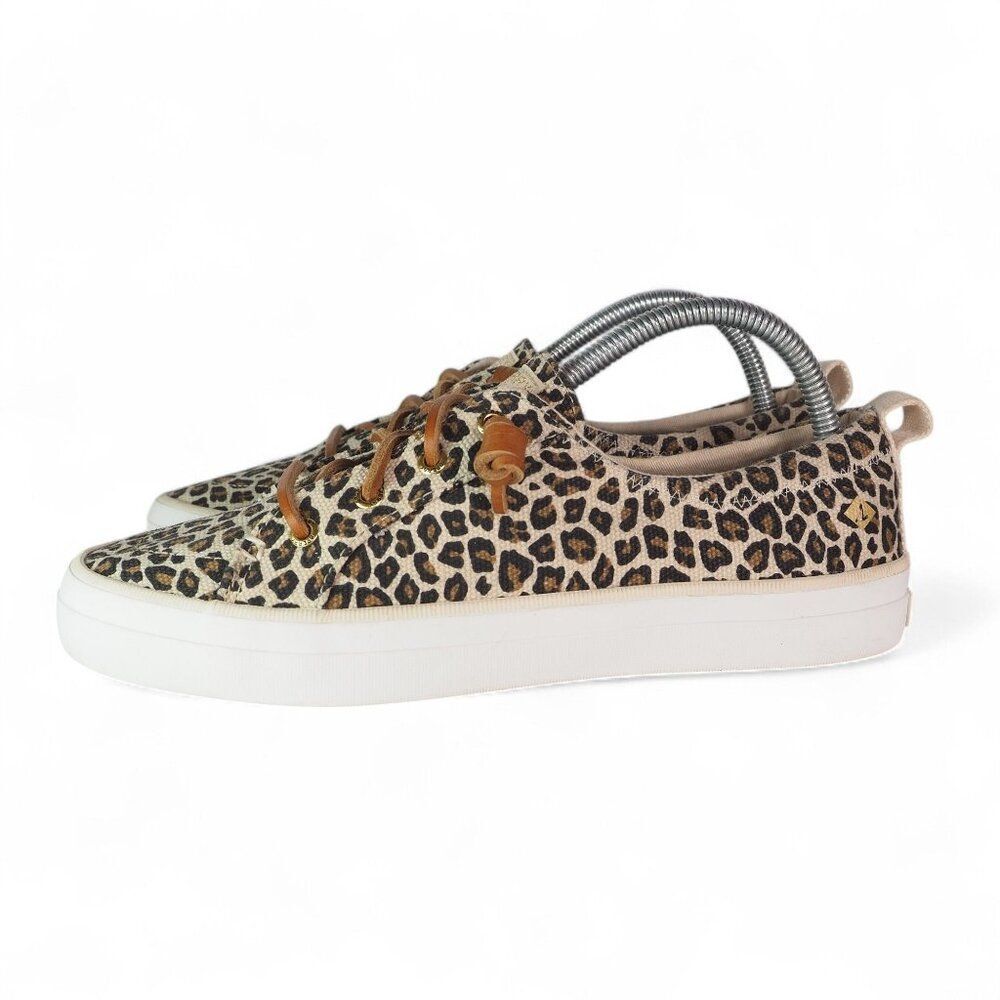 Sperry Crest Vibe Leopard Print Canvas Slip-On Sn… - image 2